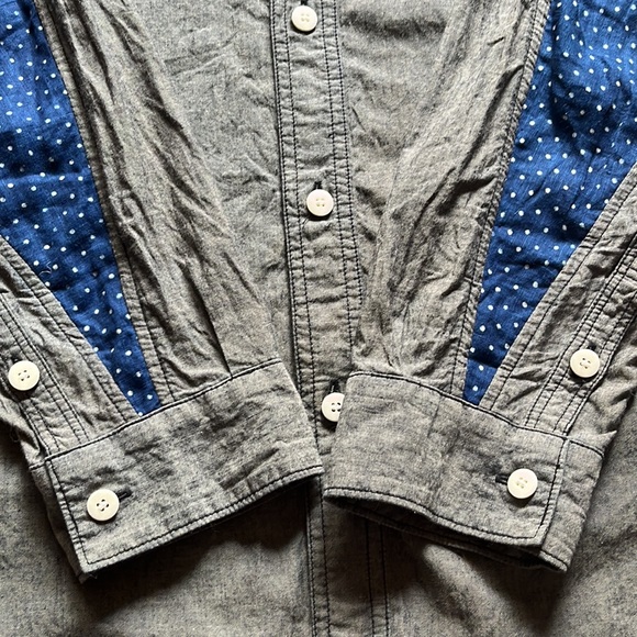 Visvim Long Sleeve Designer Button Down Shirt. Handmade of the finest materials - Picture 9 of 16